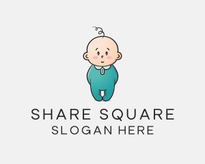 Cute Baby Infant logo design