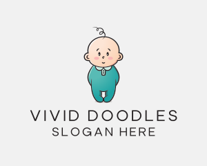 Cute Baby Infant logo design