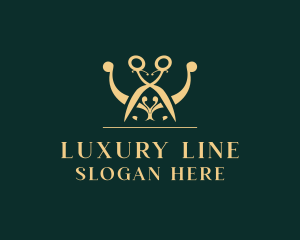 Luxury Scissors Brand logo design