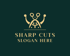 Luxury Scissors Brand logo design