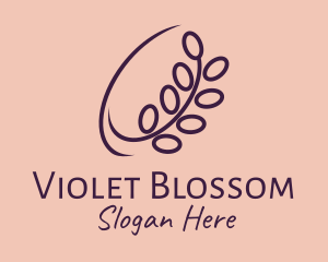 Violet Orchid Flower Shop logo design