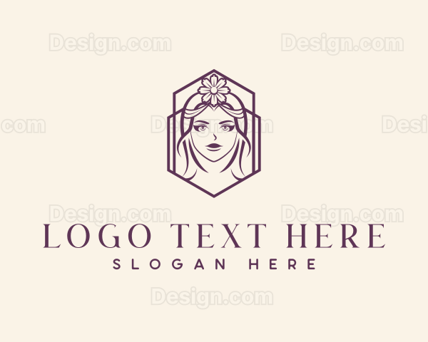 Floral Beauty Lady Logo