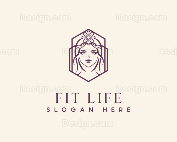 Floral Beauty Lady Logo