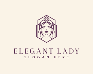 Floral Beauty Lady logo design