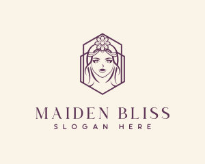 Floral Beauty Lady logo design