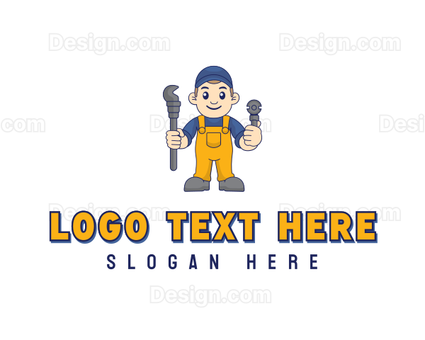 Repairman Mechanic Fix Logo