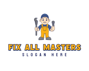 Repairman Mechanic Fix logo design