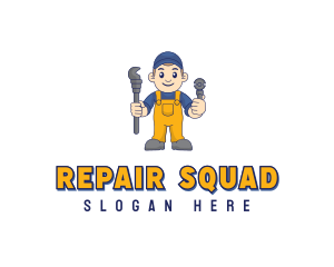 Repairman Mechanic Fix logo design