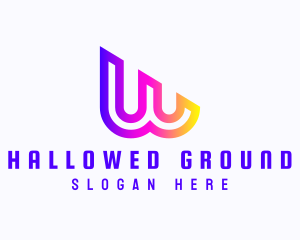 Professional Gradient Agency Letter W Logo