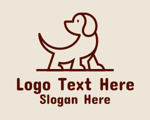 Brown Puppy Dog Pet  logo design