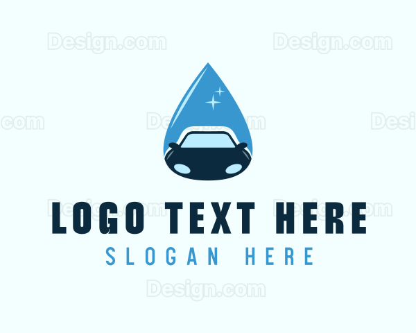 Car Cleaning Droplet Logo