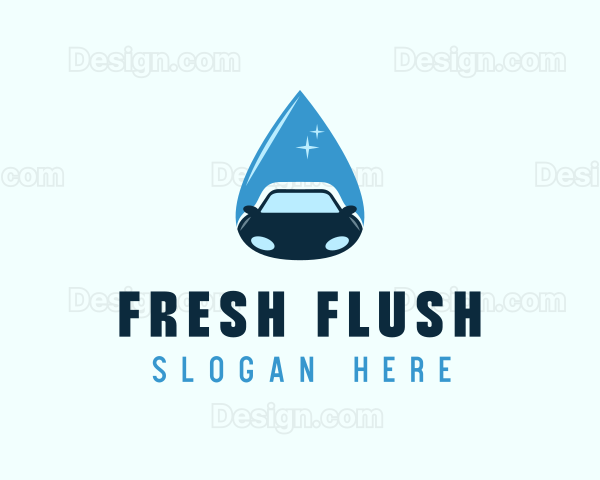 Car Cleaning Droplet Logo