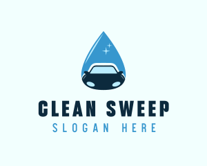 Car Cleaning Droplet logo design