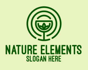 Natural Organic Goblet  logo design