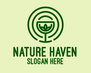 Natural Organic Goblet  logo design