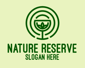 Natural Organic Goblet  logo design