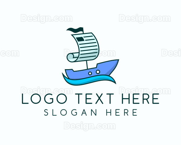 Sailing Boat Newspaper Logo