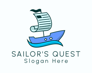 Sailing Boat Newspaper logo design