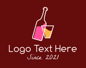 Wine Bottle & Glass logo