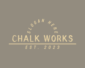 Handwritten Chalk Business logo