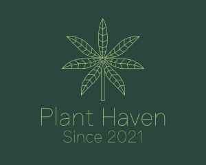 Weed Leaf Plant logo design