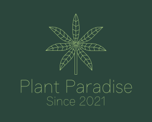 Weed Leaf Plant logo design