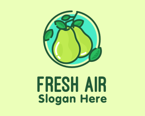 Fresh Pear Fruit  logo design