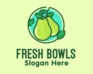 Fresh Pear Fruit  logo design