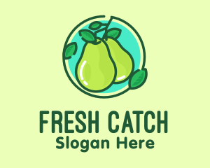 Fresh Pear Fruit  logo design