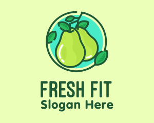 Fresh Pear Fruit  logo design