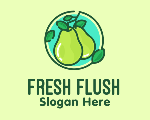 Fresh Pear Fruit  logo design