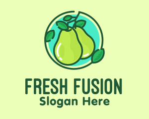 Fresh Pear Fruit  logo design