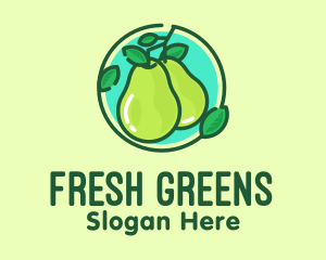 Fresh Pear Fruit  logo design