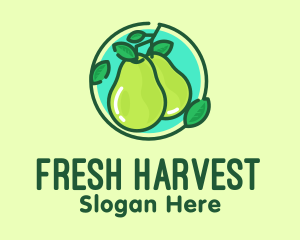 Fresh Pear Fruit  logo design