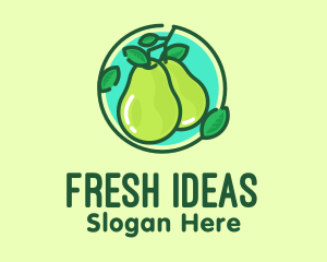 Fresh Pear Fruit  logo design