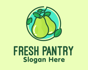 Fresh Pear Fruit  logo design