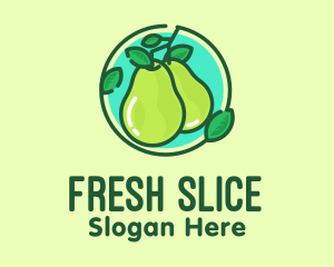 Fresh Pear Fruit  logo design