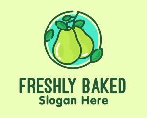 Fresh Pear Fruit  logo design