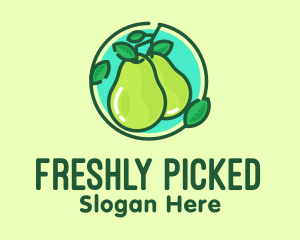 Fresh Pear Fruit  logo design