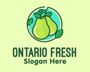 Fresh Pear Fruit  logo design