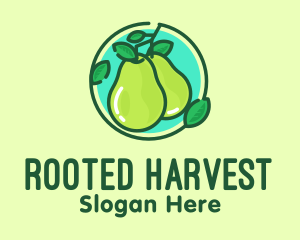 Fresh Pear Fruit  logo design