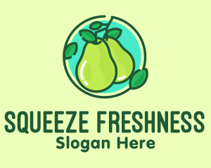 Fresh Pear Fruit  logo design