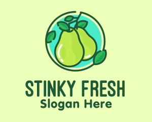 Fresh Pear Fruit  logo design