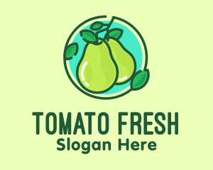 Fresh Pear Fruit  logo design