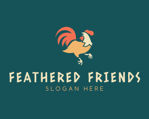 Poultry Fowl Rooster  logo design