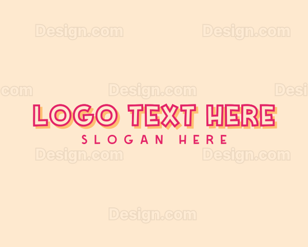 Retro Playful Pop Art Logo