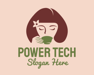 Cafe Coffee Tea Woman logo