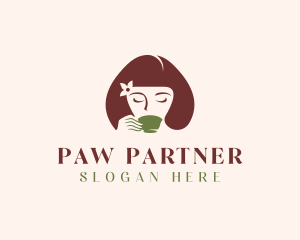 Cafe Coffee Tea Woman logo design