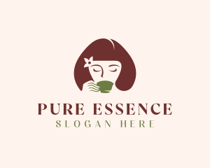 Cafe Coffee Tea Woman logo design