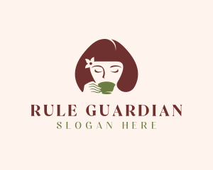 Cafe Coffee Tea Woman logo design